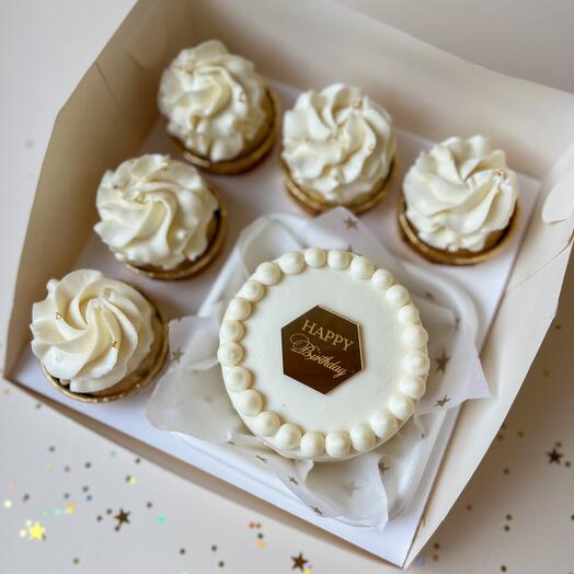 Happy Birthday Bento Set + Cupcakes for Girl, Boyfriend, Wife, Husband, Coworker, Mom