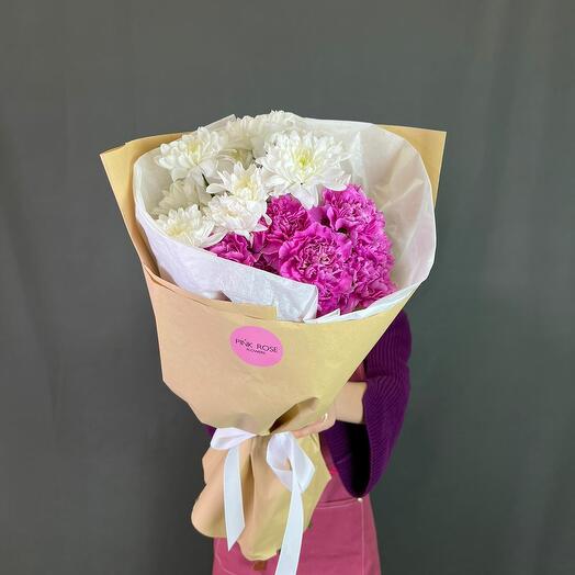 Хризантемы и  диантус 🌹