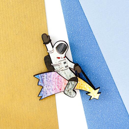 Astronaut on a comet