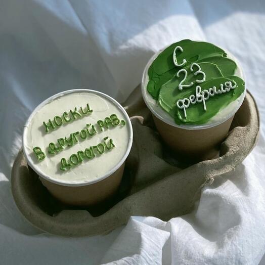 Мини торт в стакане ( Cake to go ) 23 февраля
