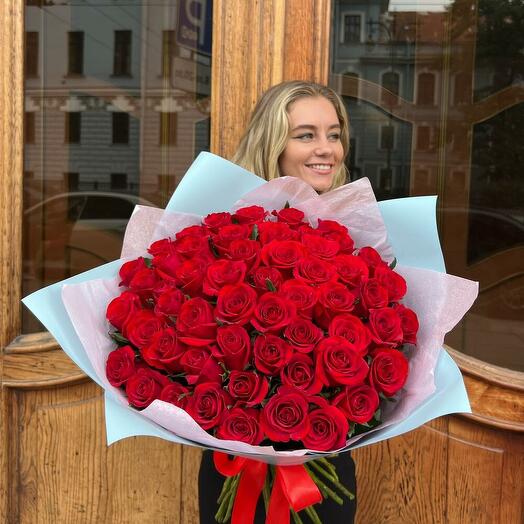 Букет из 45 Роз premium 60см