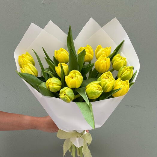 15 tulipanes amarillos
