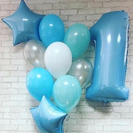Фонтан из гелиевых воздушных шаров 71