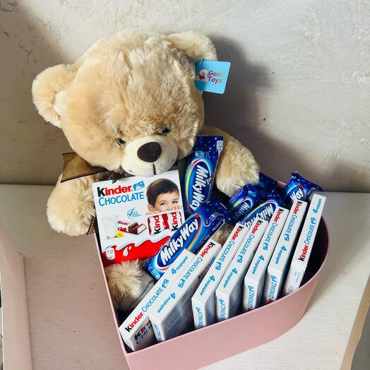 Коробка мишка с kinder