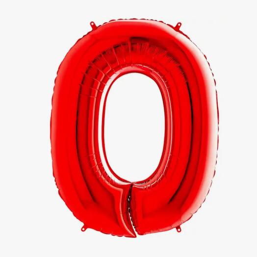 Шар фольгированный цифра " 0 "