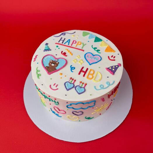 Бенто макси с рисунком HBD