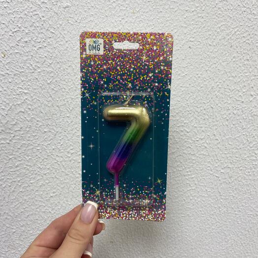 Свеча цифра 7