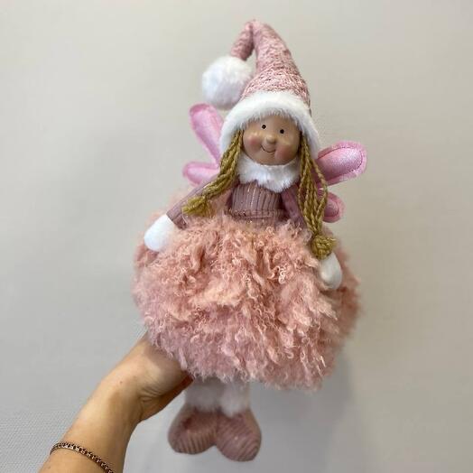 Куколка в платье с крылышками розовая🎀с подсветкой