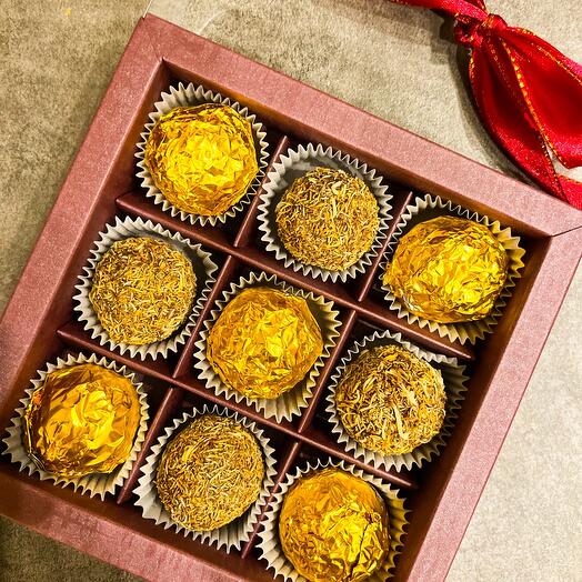 Набор дубайских трюфелей 9 шт для любимой, парня, мужа, подруги