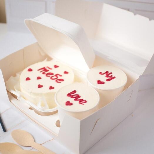 Набор Бенто-торт + торт в стакане (cake to go)