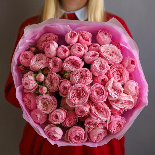 Кустовые Пионовидные розы менсфилд парк 💗15