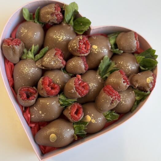 🔥Набор из клубники и малины в бельгийском шоколаде