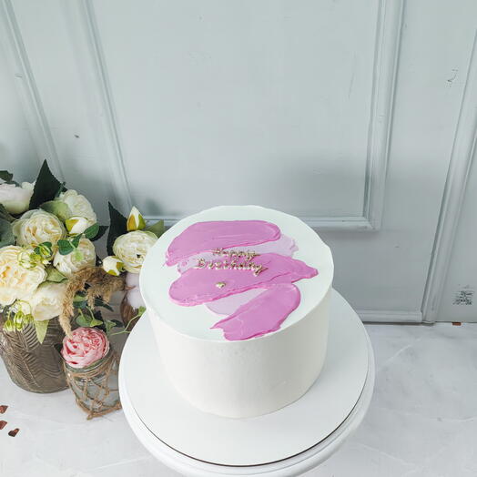 Торт happy birthday, с золотой надписью 1 кг