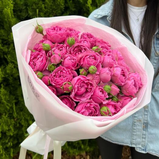 Хит🔥Букет из 9 премиальных кустовых пион роз