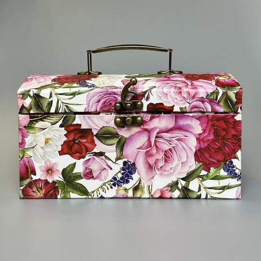 Подарочный сундук Pawns Collection ручной работы Chest Rose Medium 23*14 см