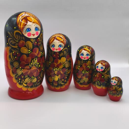 Матрёшка "Хохлома Золотой Кокошник"