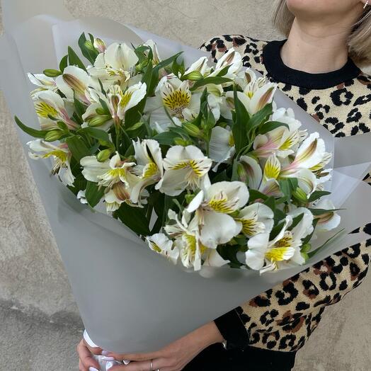 Alstroemeria blanca 11 piezas