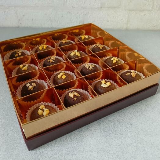 Сладости из льна и грецкого ореха ПП веган без сахара в подарочной коробке