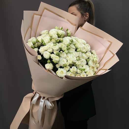 Gran ramo de rosas blancas