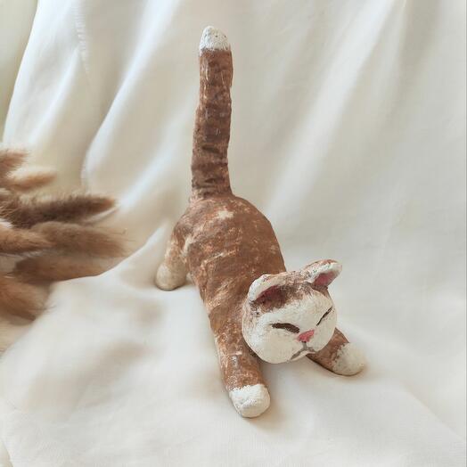 Ватная игрушка Кошка Пышечка