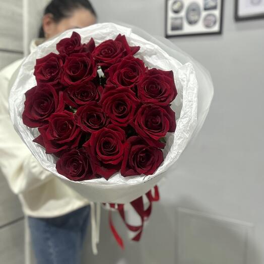 Букет длинных ароматных роз🌹