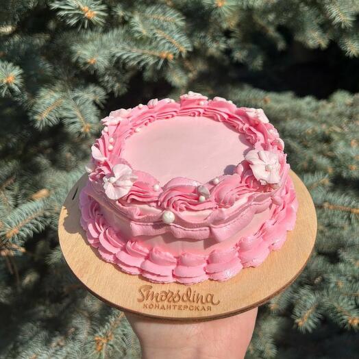 Торт розовый ламбет