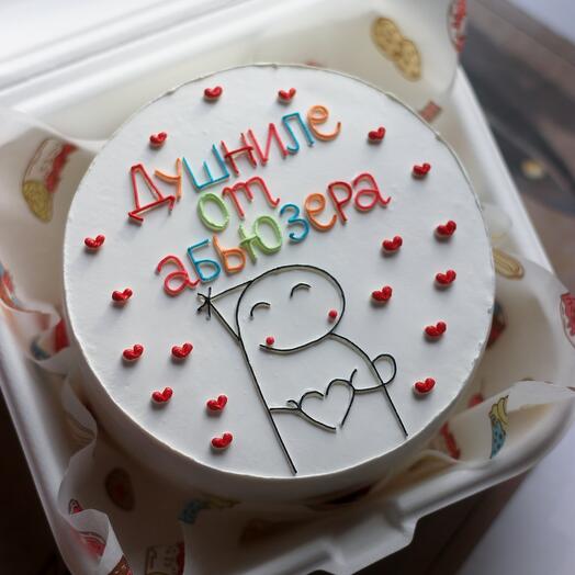 Бенто-торт с человечком «Душниле от абьюзера»