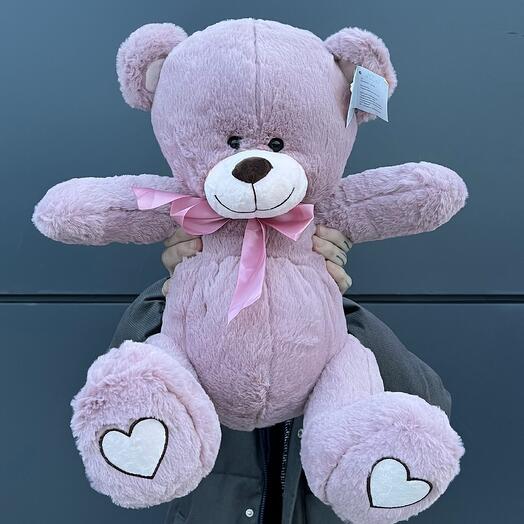 Медведь сиреневый с бантом
