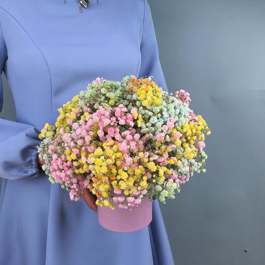 Стаканчик с разноцветной гипсофилой Арт.138