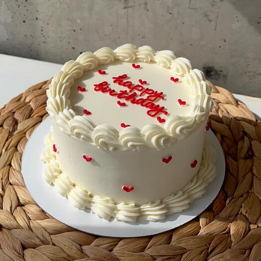 Бенто торт с днём рождения, happy birthday, с сердечками
