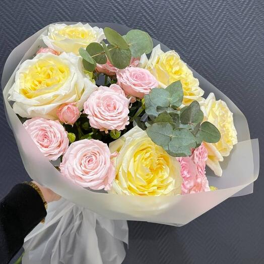 Букет пионовидных роз 🌹Кружево