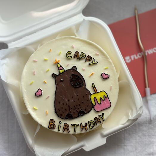 Бенто-торт «cappy birthday»  с капибарой 🎁