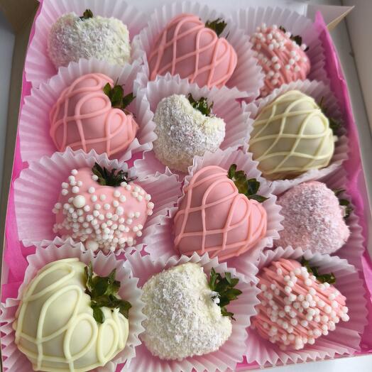 🍓клубника в шоколаде 12 штук 🍫набор, для мамы, девушке, жене