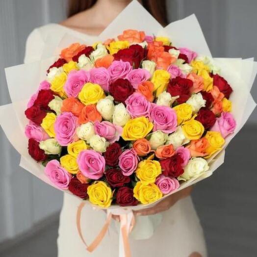 Розы Кения микс 40см (101шт)