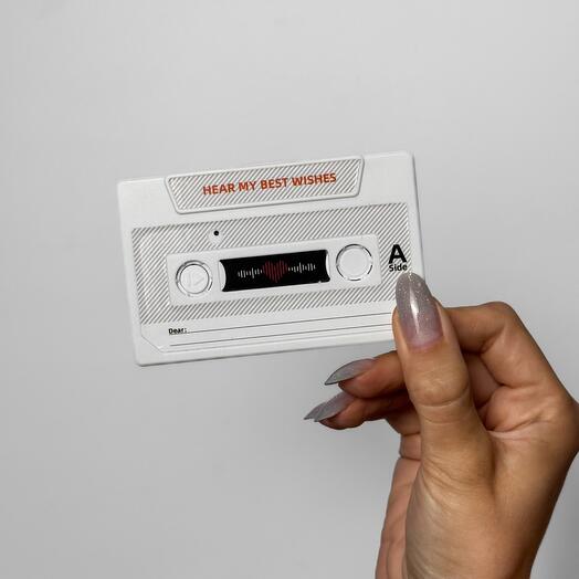 Открытка с голосовым сообщением в виде кассеты - купить с доставкой