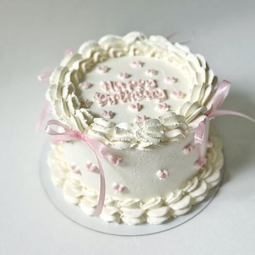 Торт в стиле ламбет для девушки "Happy Birthday"