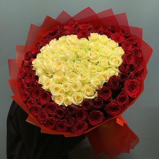 Сердце из роз
