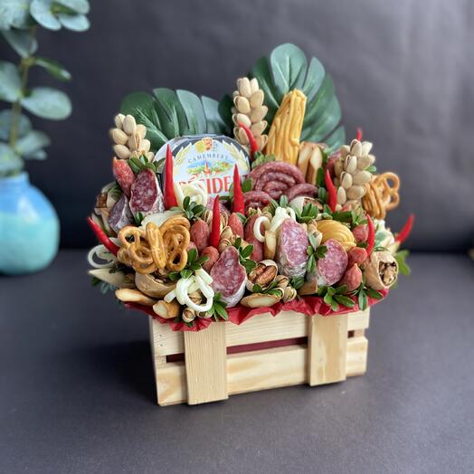 Мужской букет в ящике