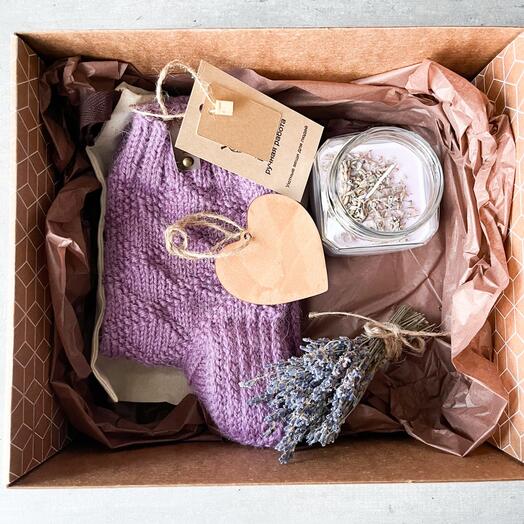 Подарочный набор маме, девушке с сердцем и лавандой