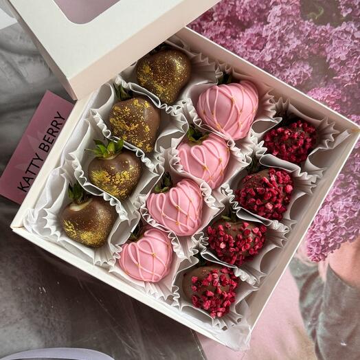 Клубника в шоколаде набор 12🍓