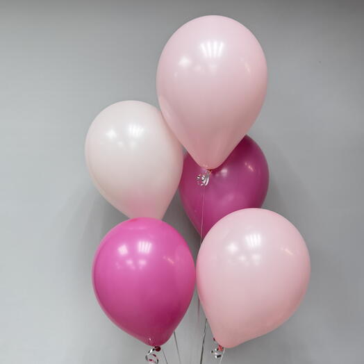 Набор шаров розовый микс «под потолок» из 5 штук