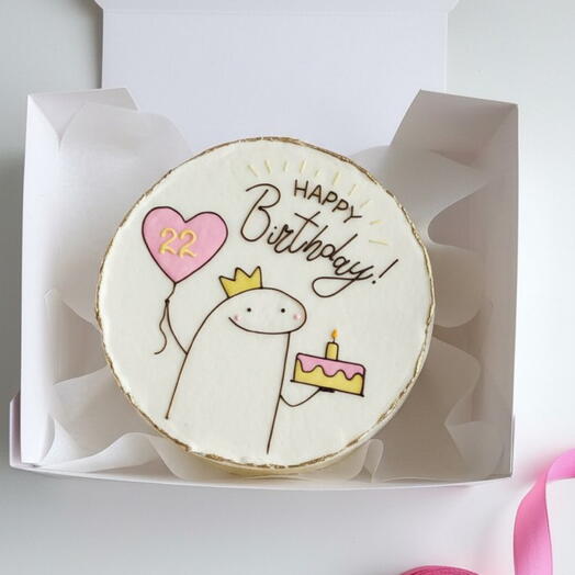 Торт с человечком Флорком «Happy Birthday» 500 гр, на день рождения