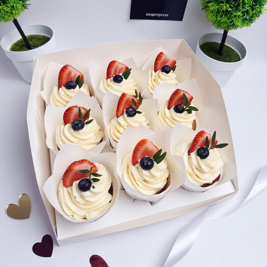 Капкейки 9 штук