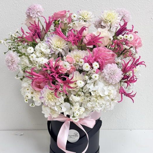 Flowers in a balck box