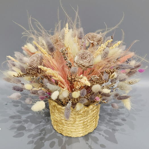 Композиция из сухоцветов Нежность
