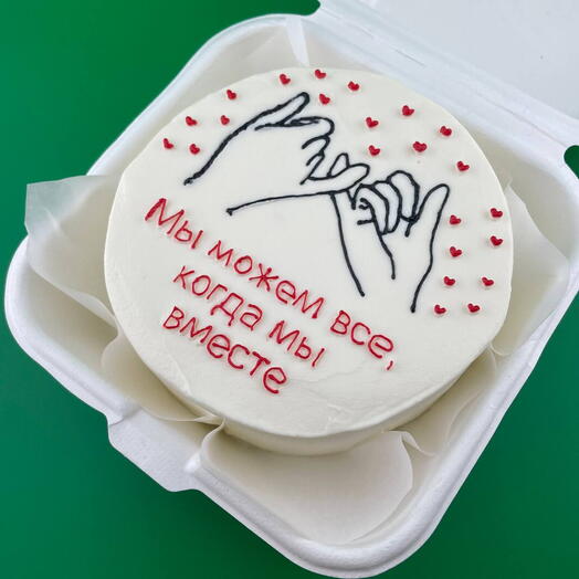 Бенто торт «Мы сможем все, когда мы вместе»