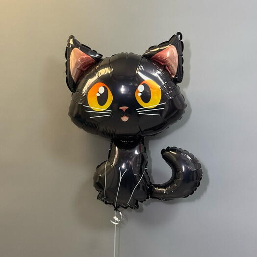 Фольгированная фигура черный кот