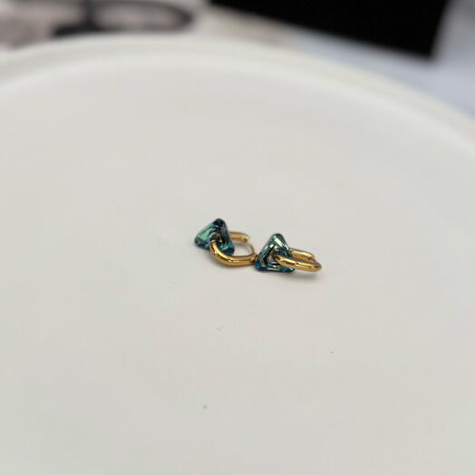 Серьги-конго с кристаллами swarovski.  Подарок девушке, маме, любимой
