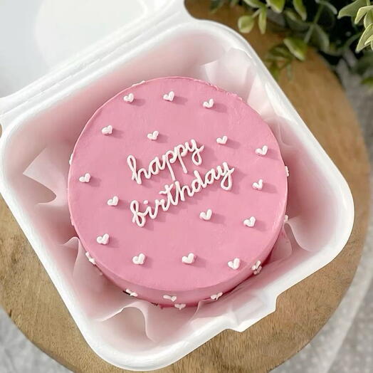 Розовый бенто happy birthday