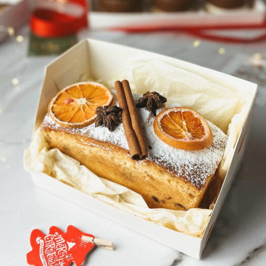 Рождественский кекс с клюквой и апельсином на Новый Год / Рождество